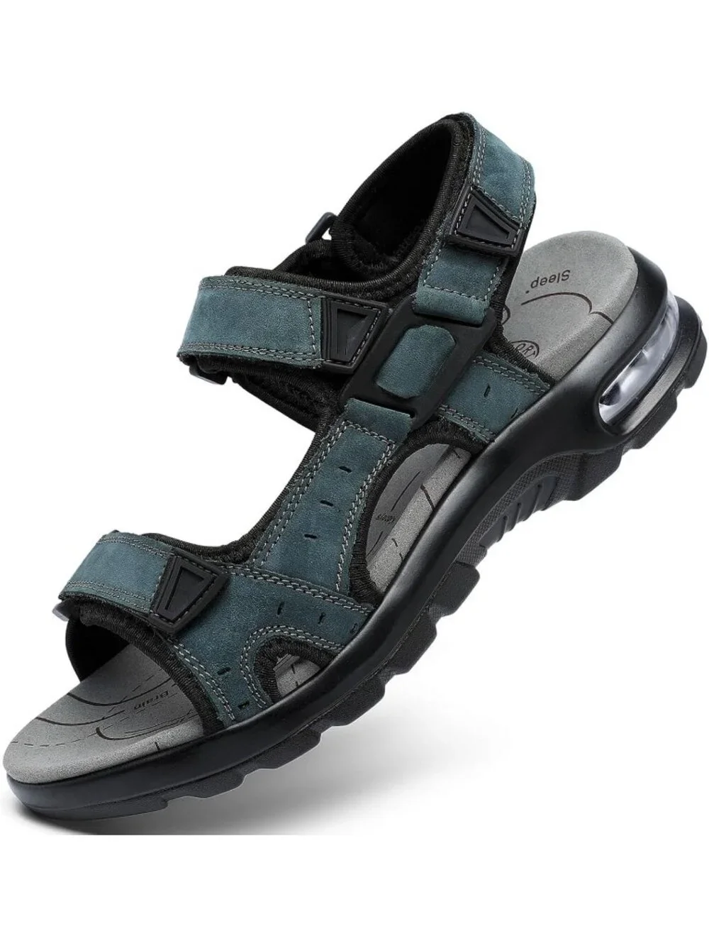 Men's Grey Arch Support Outdoor Non Slip Athletic Durable Hiking Sandal Shoes